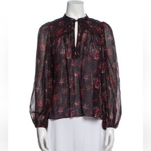 Ulla Johnson Silk Floral Blouse